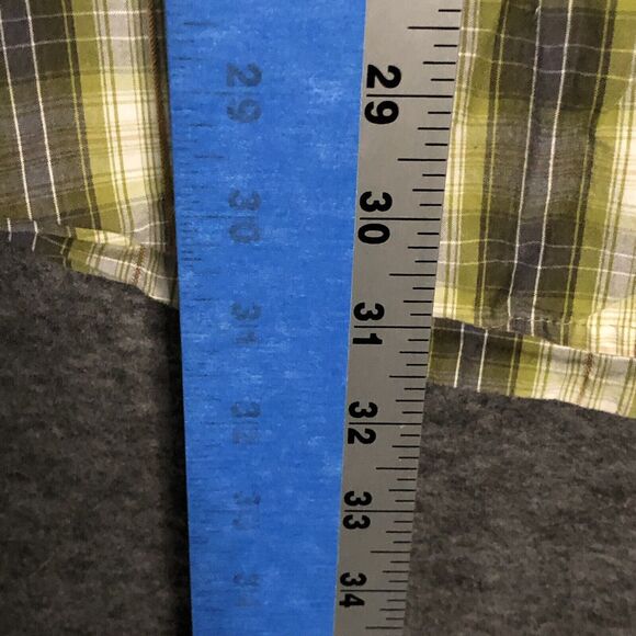 Ariat Shirt Mens 2XL Plaid Pro Series Vented Rodeo Farm Ranchwear Green Gray - Picture 8 of 11